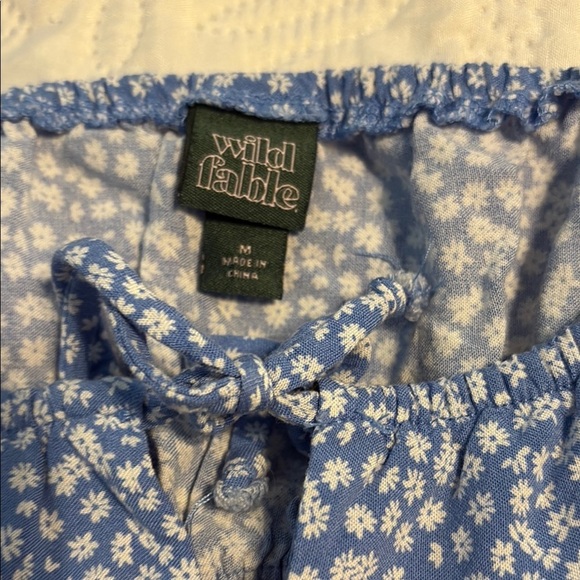 Wild Fable Blue and White Smocked Camisole - Picture 2 of 5